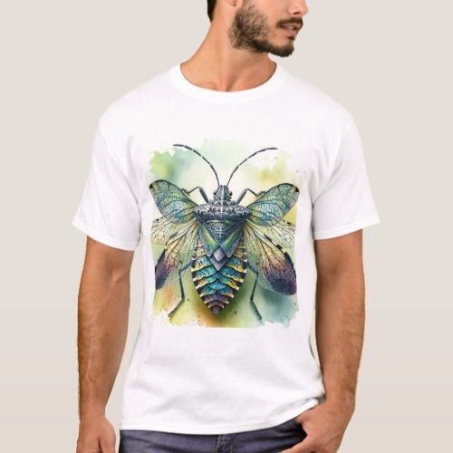 White Rhinoceros Elegance AREF910 _ Watercolor T_Shirt