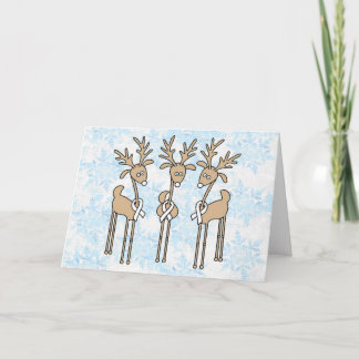 White Ribbon Reindeer Holiday Card
