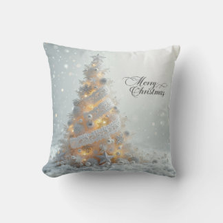 white Ribbon Tree Cushion