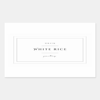 White Rice Food Label Stickers