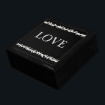White Rice On Black Box<br><div class="desc">Customizable Rice and Text Design. Makes a great Bridal and Wedding Gift Box For The Bride and Groom. ©Janet Palaggi</div>
