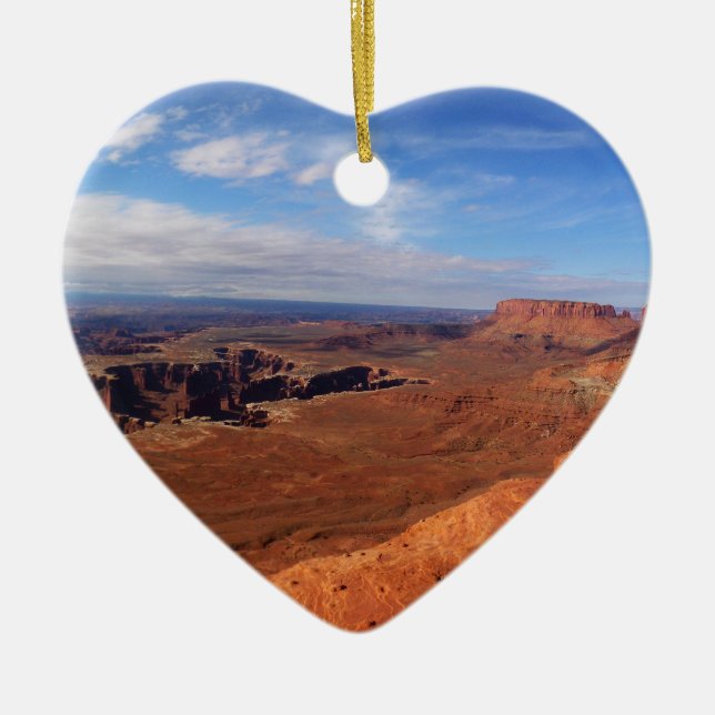 White Rim Overlook at Canyonlands National Park Ceramic Ornament (Front)