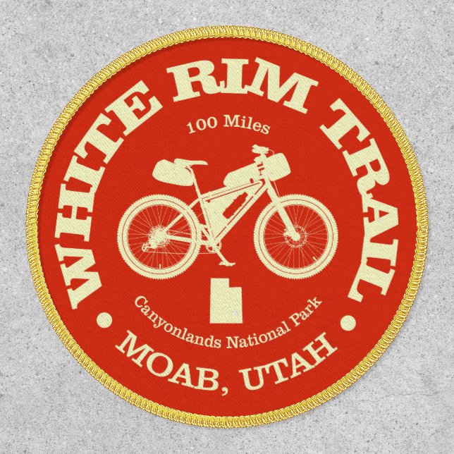 White Rim Trail (cycling) Patch (Front)