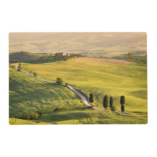 White road in Tuscany landscape placemat