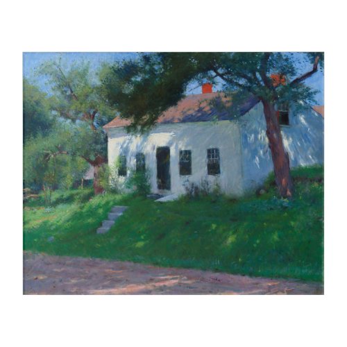 White Roadside Cottage by Dennis Miller Bunker Acrylic Print