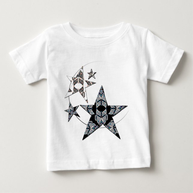 White robbler with stars baby T-Shirt (Front)