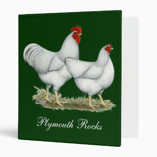 White Rock Chickens 3 Ring Binder