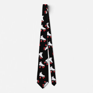 White roller skates neck tie