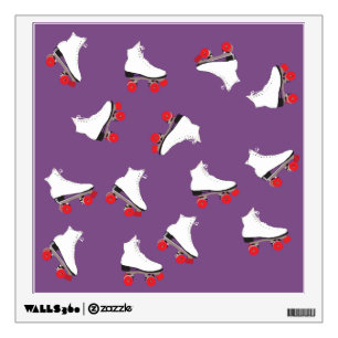 White Roller Skates Wall Decals