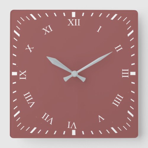 White Roman Number Clock Face Minutes Round Clock