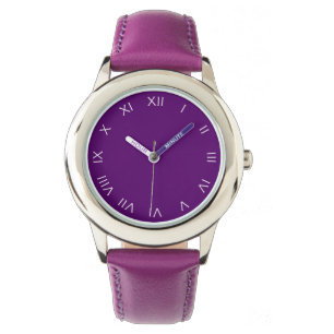 White Roman Numbers On Purple wacnt Watch