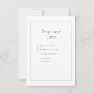 White Romance Love Photo Collage Wedding RSVP Card