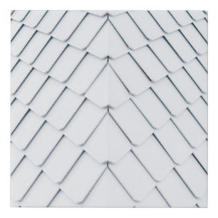 White roof tiles faux canvas print