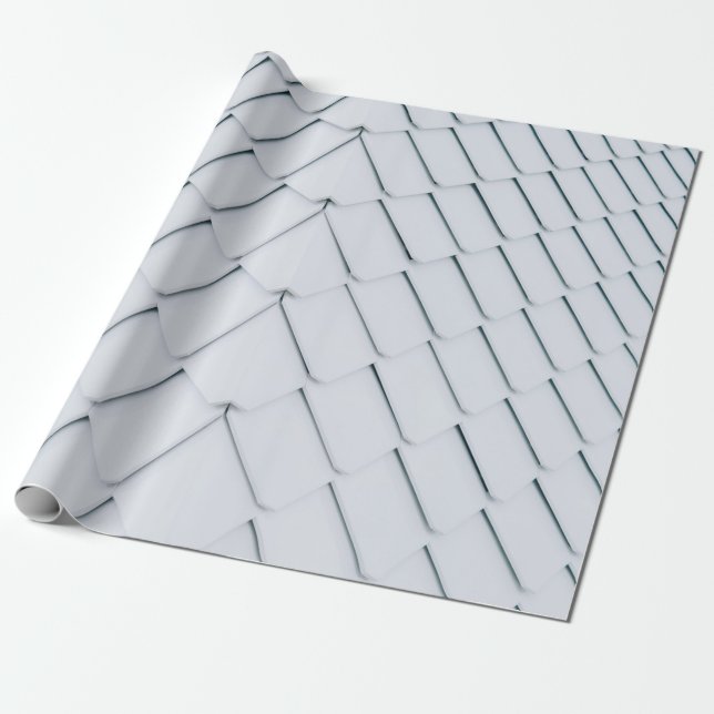 White roof tiles wrapping paper (Unrolled)