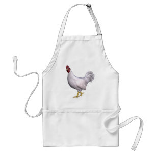 White Rooster Adult Apron