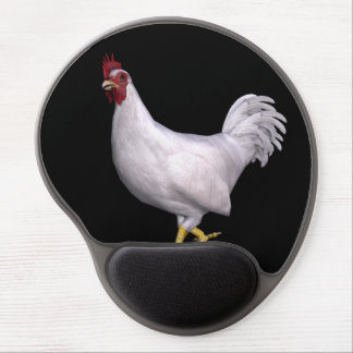White Rooster Gel Mouse Pad