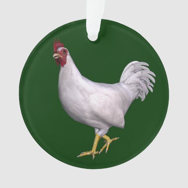 White Rooster Ornament (Front)