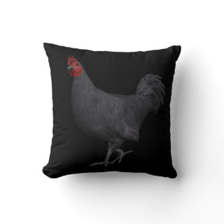 White Rooster Throw Pillow