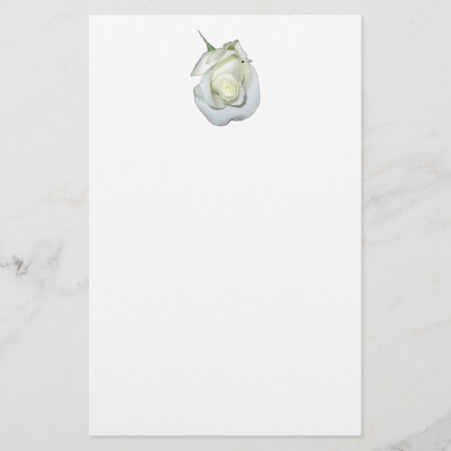White Rose #1 Stationery (Front)