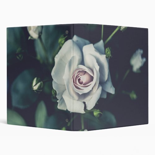 white rose 3 ring binder