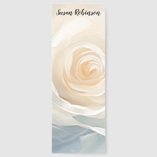 White rose abstract flower painting bookmarks