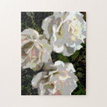 White Rose Abstract Jigsaw Puzzle by DonnaGrayson_Photos at Zazzle