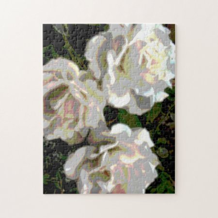 White Rose Abstract Jigsaw Puzzle