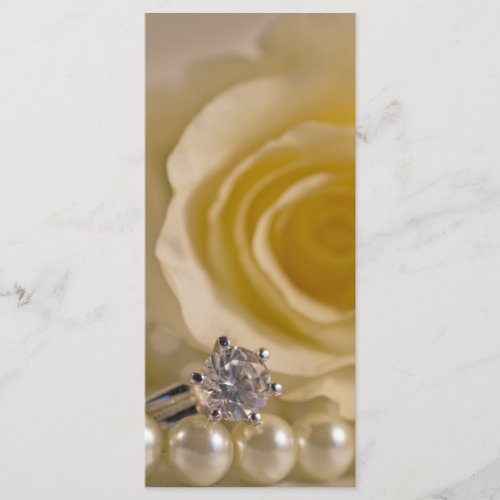 White Rose and Pearls Wedding Program