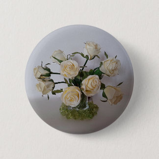 WHITE ROSE BADGE BUTTON