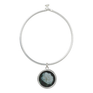 White Rose Bangle Bracelet