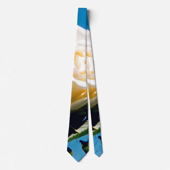  White Rose Beauty  Neck Tie (Front)