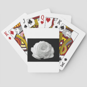 White Rose Blossoms Flowers Garden Peace Love Art Poker Cards