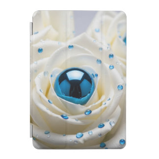 white rose blue pearls tablet cover