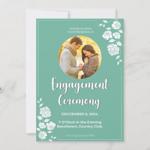 White Rose Botanical Bliss a Proposal to Remember Invitation