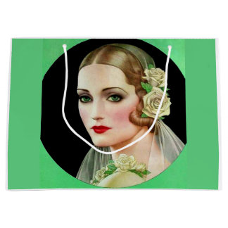 white rose bride large gift bag
