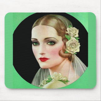 white rose bride mouse pad