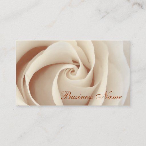 Customizable White Rose Business Card