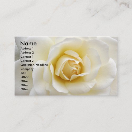 White Rose Business Card Templates