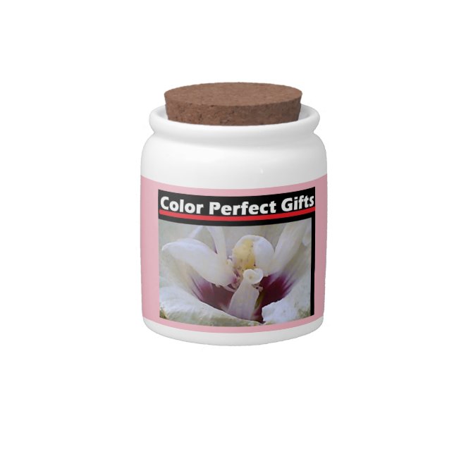 White Rose Candy Jar (Front)