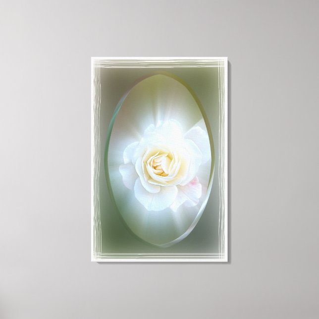 White Rose Canvas Print (Front)