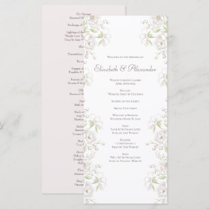 White Rose Classic Wedding Programs