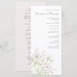White Rose Classic Wedding Programs