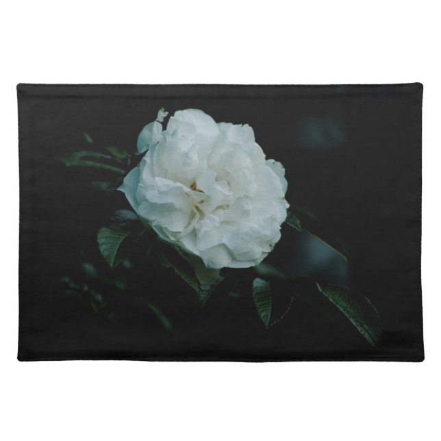 White Rose Cloth Placemat (Front)