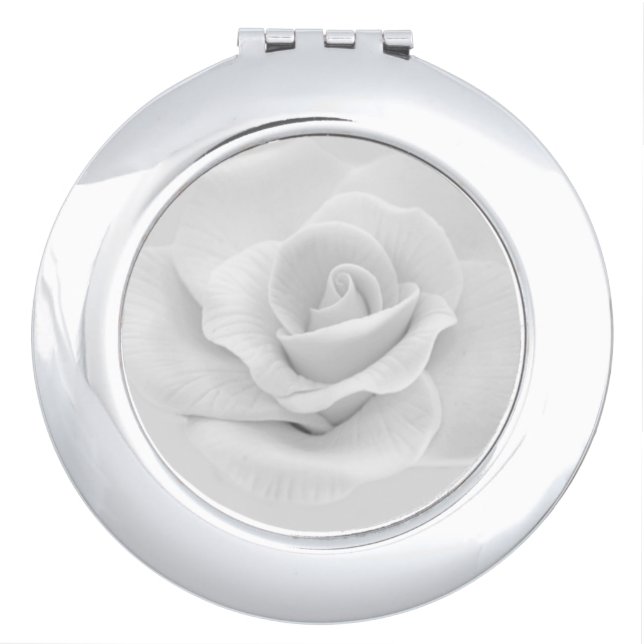 White Rose Compact Mirror (Front)