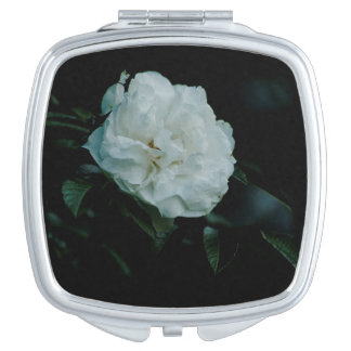 White Rose Compact Mirror