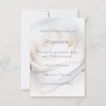 White Rose Design Maid Of Honour Request Invitation