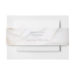 White Rose Design Personalised Wedding Invitation Belly Band