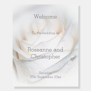 White Rose Design Wedding Foam Board