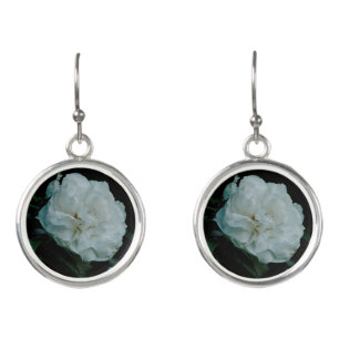White Rose Earrings