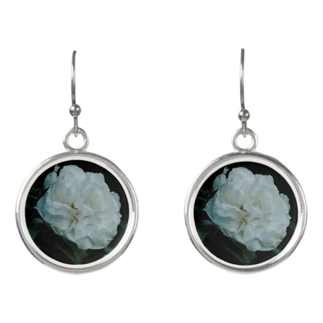 White Rose Earrings (Front)
